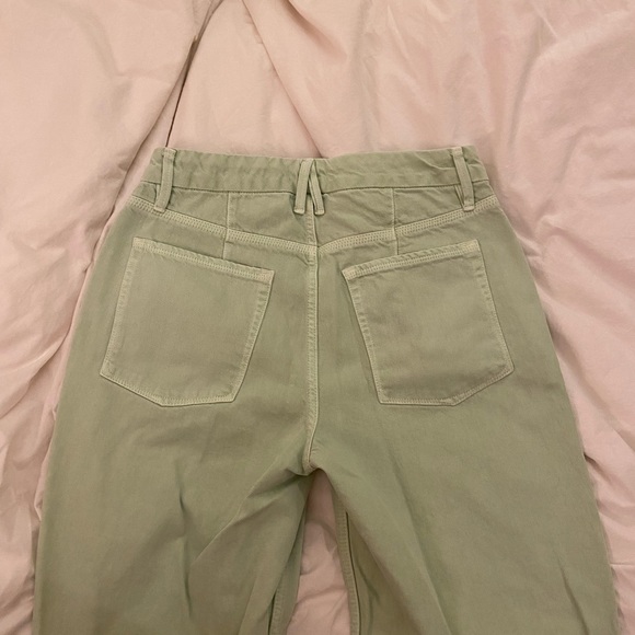 🐬Good American good 90s baggy wide leg loose jeans lime color size 4 size 27 - Picture 8 of 8